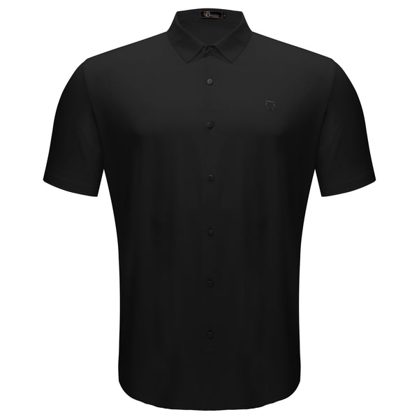 Camisa de manga corta con botones Apex Spirit - NEGRA