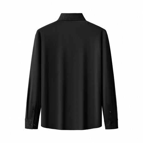 Camisa con relieve Rose Éclat-NEGRO – view 2