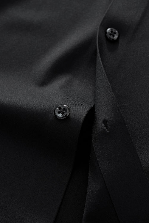 Camisa con relieve Rose Éclat-NEGRO – view 5