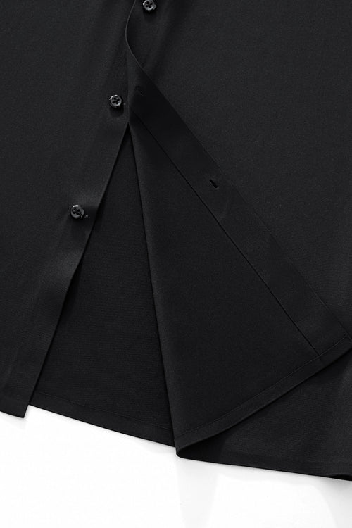 Camisa con relieve Rose Éclat-NEGRO – view 6