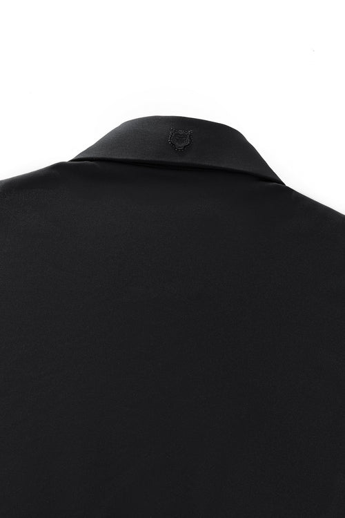 B378-Regal Lace Crystal Dress Shirt-BLACK – view 7