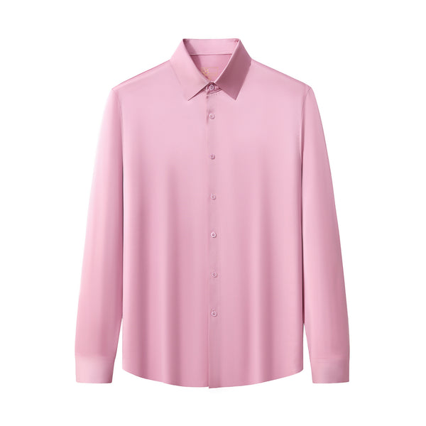 B400 - SIGNATURE SATIN STITCHLESS LS Shirt-DUSTY PINK