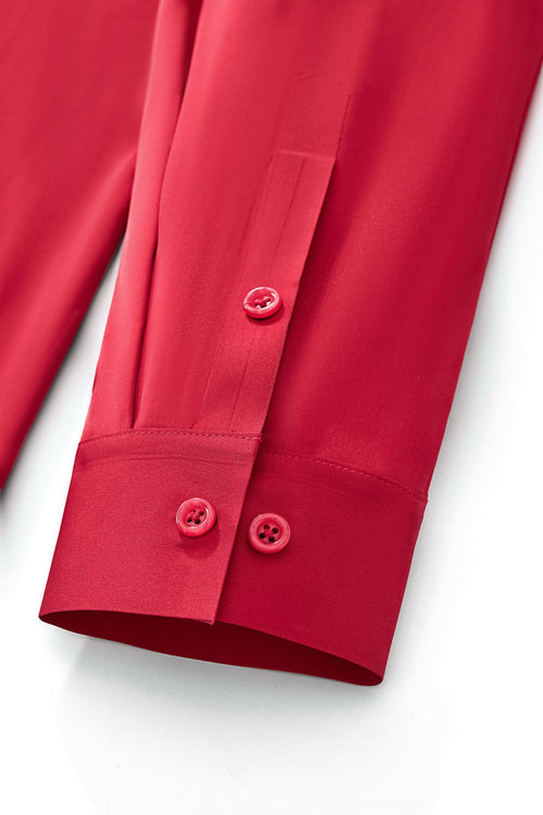 B400 - SIGNATURE SATIN STITCHLESS LS Shirt-RED – view 5