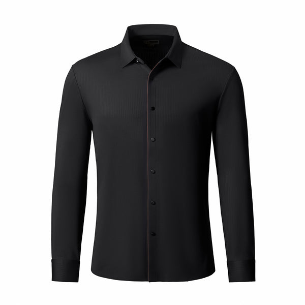 B404 - Precision Stitchless LS Shirt-BLACK
