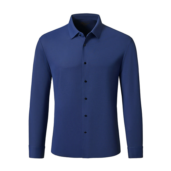 Camisa de manga larga TechFlex sin costuras - AZUL OSCURO
