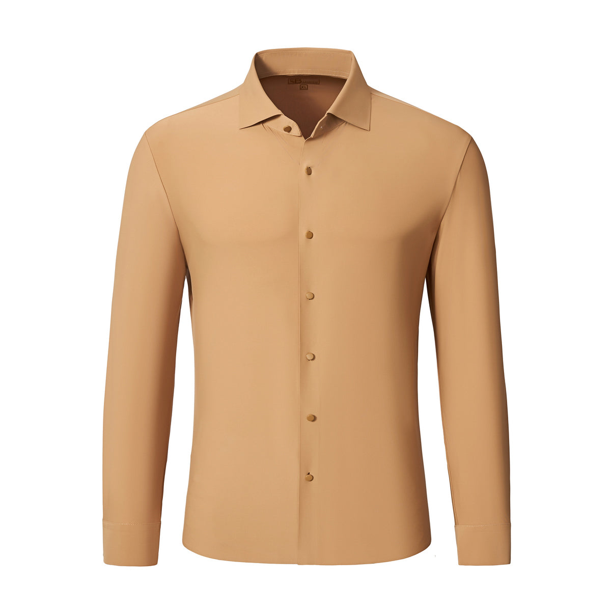 Camisa de manga larga sin costuras AeroFlex - CAQUI – BAROCCO wholesale menswear