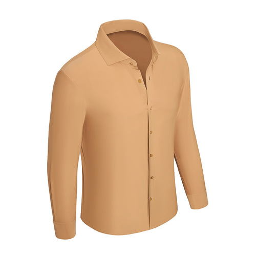 Camisa de manga larga sin costuras AeroFlex - CAQUI – view 1