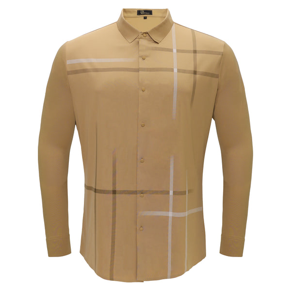 Camisa a cuadros Checkmate con botones - CAQUI