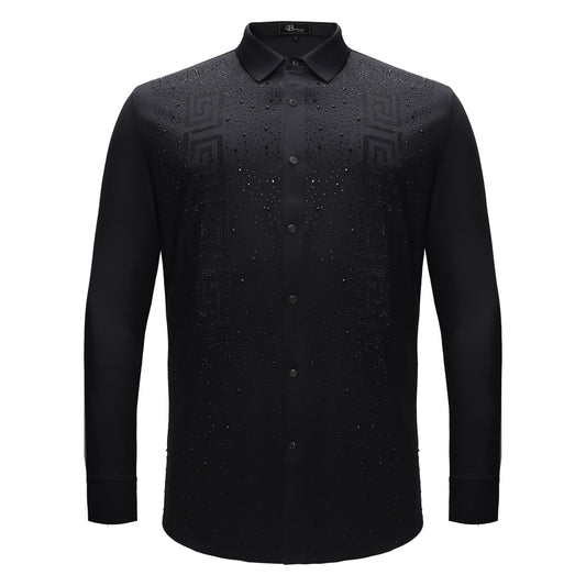 Prime Valor Button-Up Shirt-BLACK/BLACK