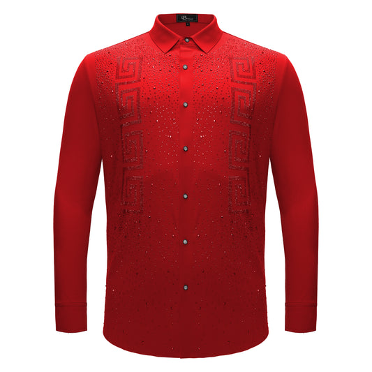 Prime Valor Button-Up Shirt-RED/RED