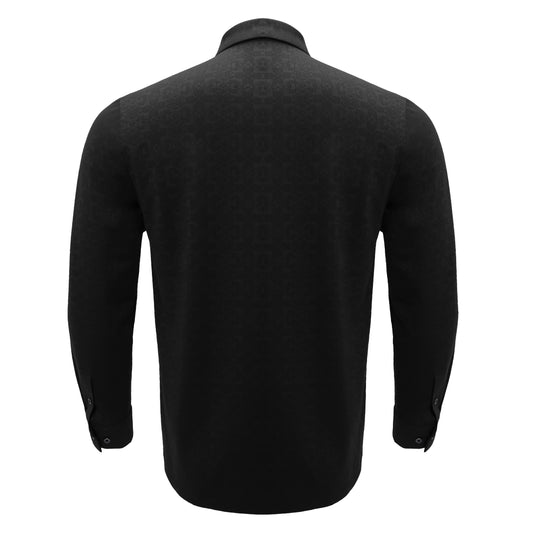 Power Flex Button-Up Shirt-BLACK