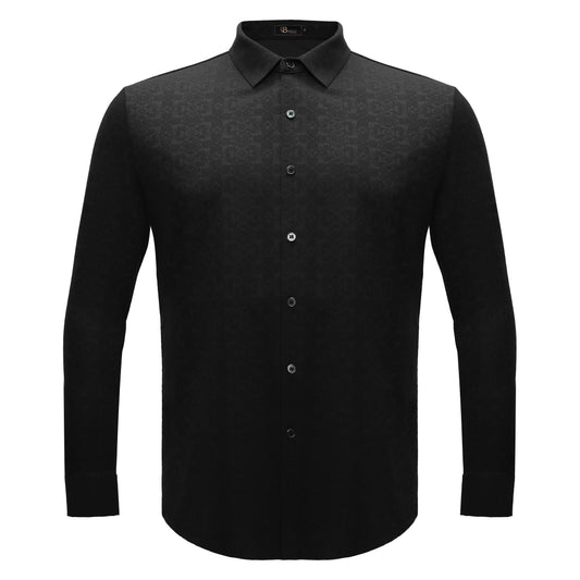 Power Flex Button-Up Shirt-BLACK