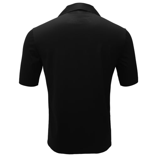 Camisa de manga corta con botones Refined Relaxation - NEGRA