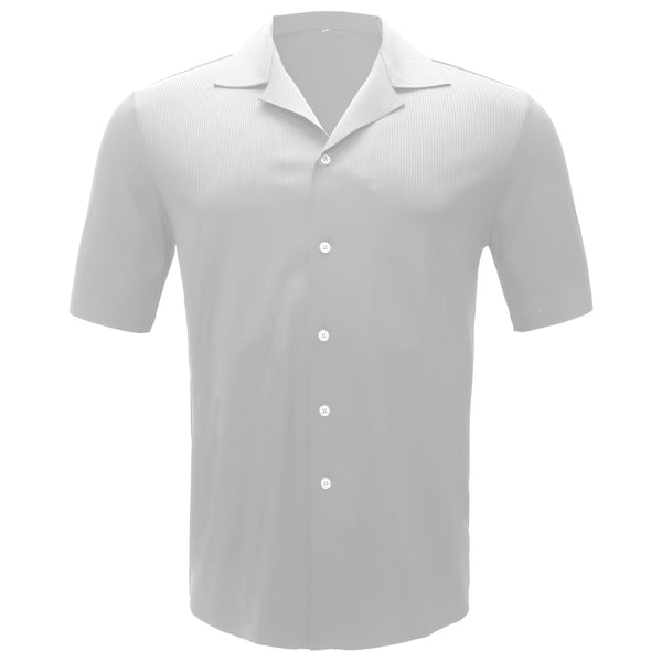 Camisa de manga corta con botones Refined Relaxation - BLANCA