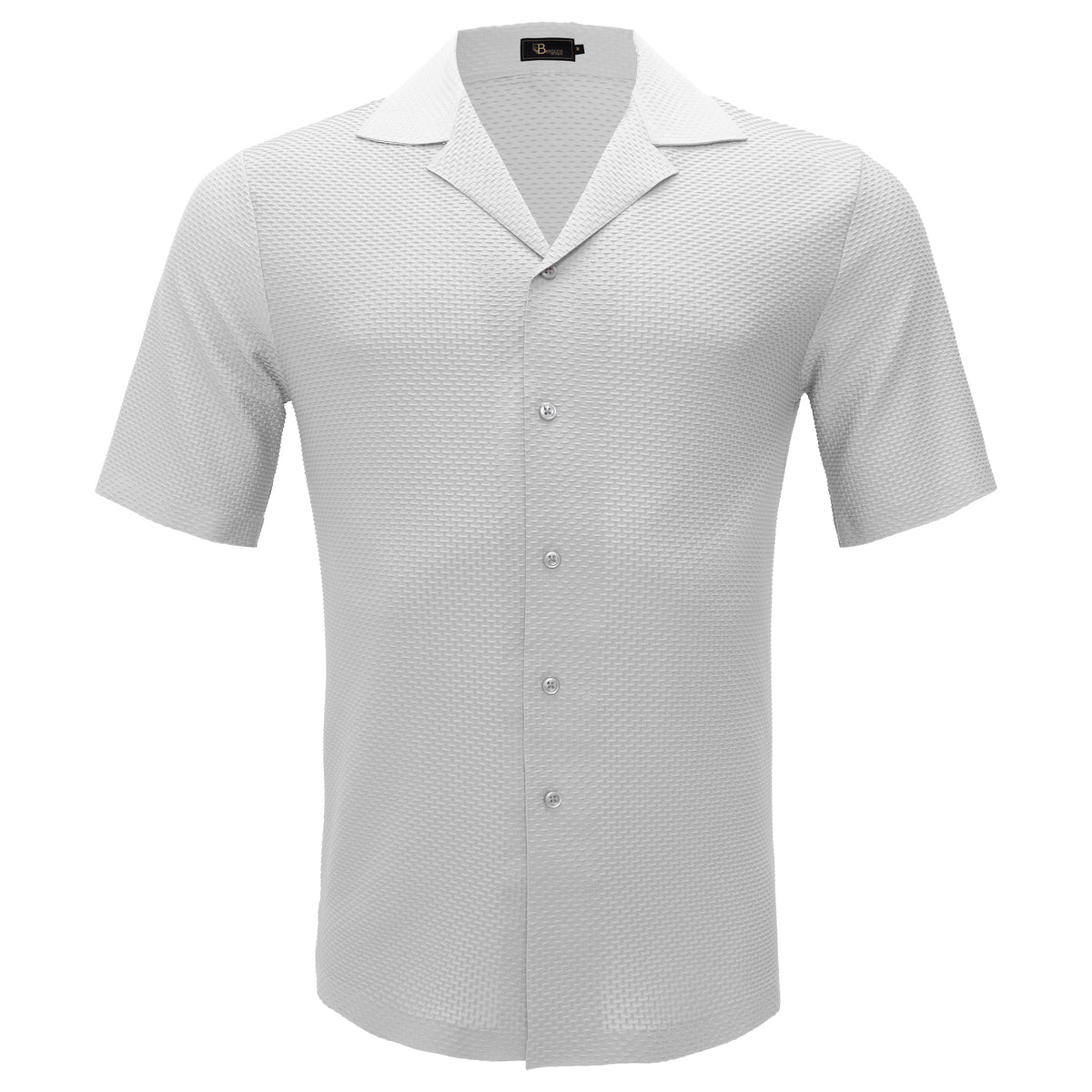 B557 - Athens Nights Short-Sleeve Button-Up Shirt-WHITE