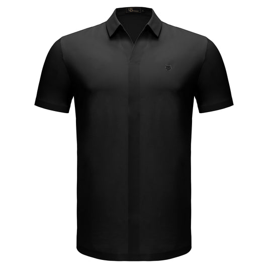 The Silhouette SS Polo-BLACK