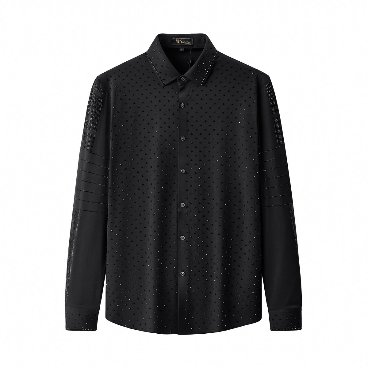 B569-Imperial Maze Stone Shirt-BLACK/BLACK – BAROCCO wholesale shirts