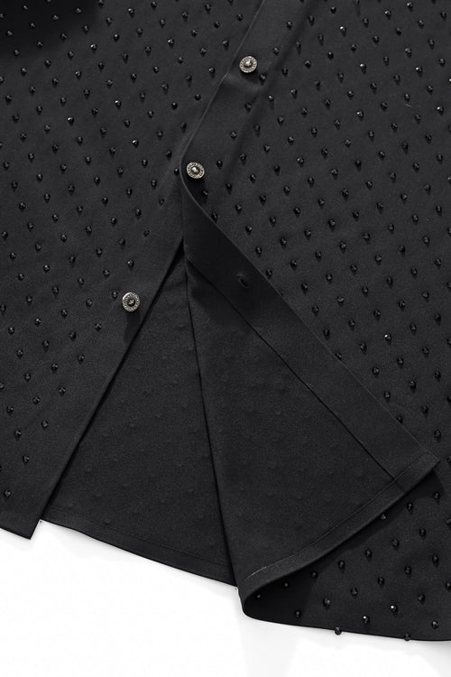 B569-Imperial Maze Stone Shirt-BLACK/BLACK – view 6