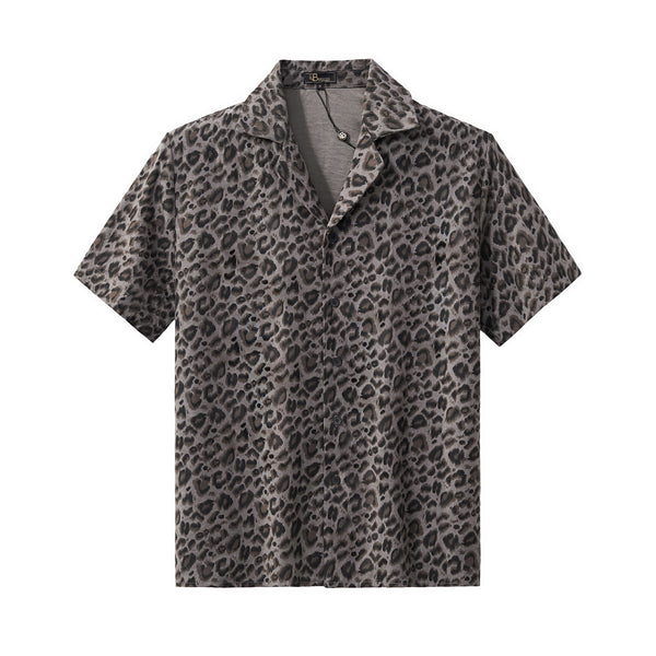 B580 - Arden Camp Collar Shirt-GREY