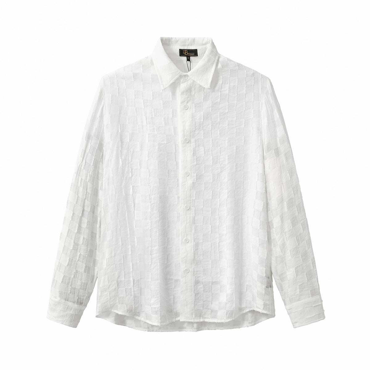 Camisa de manga larga texturizada Haven - BLANCA – BAROCCO wholesale menswear