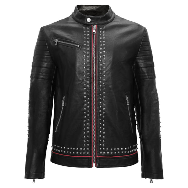 Chaqueta de motociclista de cuero sintético Urban Glimmer - NEGRA