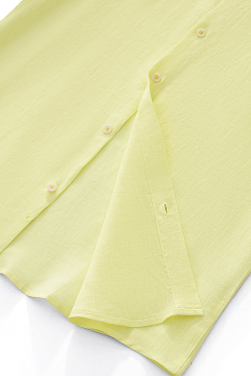 BLN585-Capri Linen Shirt-CANAR – view 7