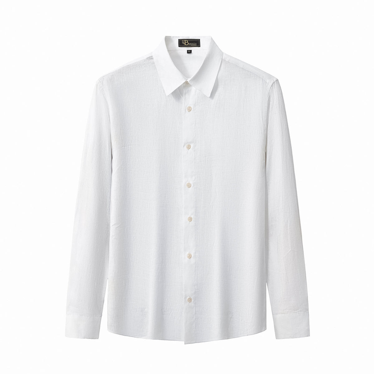 BLN585-Capri Linen Shirt-WHITE – BAROCCO wholesale shirts