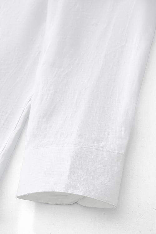 BLN585-Capri Linen Shirt-WHITE – view 6