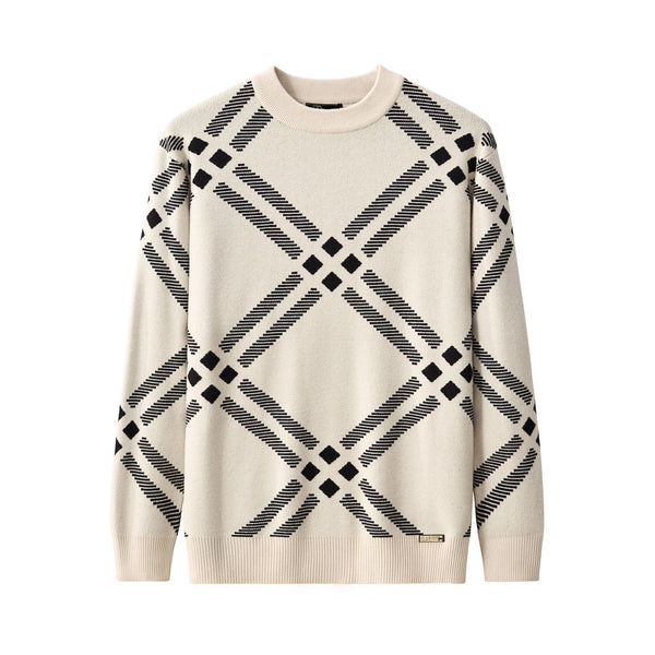 BLS119 - Paramount Lattice Knit LS-IVORY