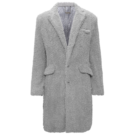 Teddy Comfort Long Coat-GREY