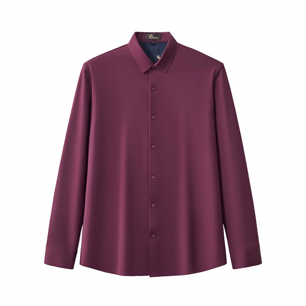 BPJ315 - Velvet Core LS button up Shirt-MULBERRY