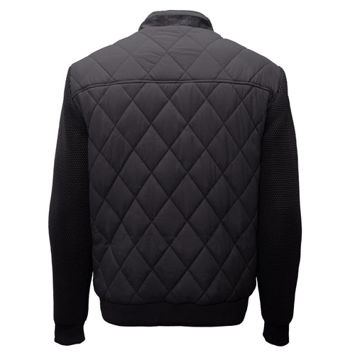 Chaqueta bomber acolchada con escudo urbano - NEGRA – view 1
