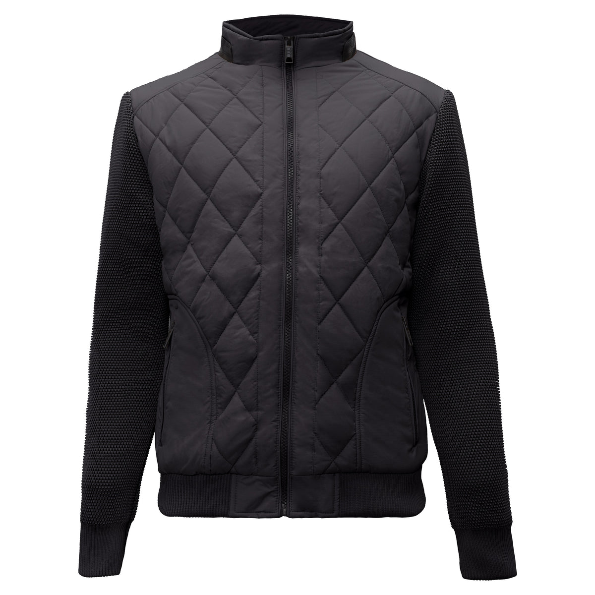 Chaqueta bomber acolchada con escudo urbano - NEGRA – BAROCCO wholesale menswear