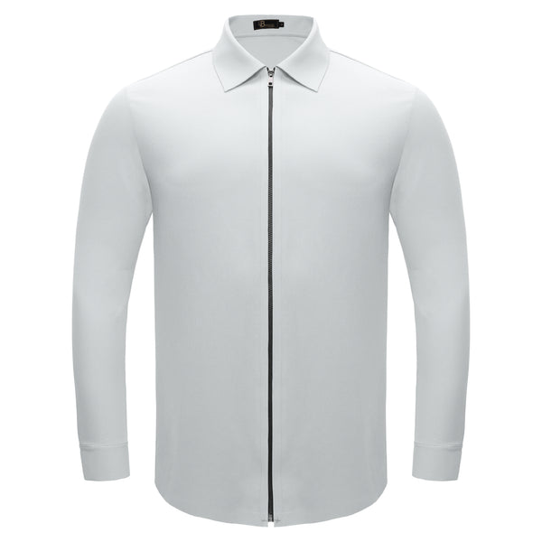 Camisa con cremallera Zenith - BLANCA