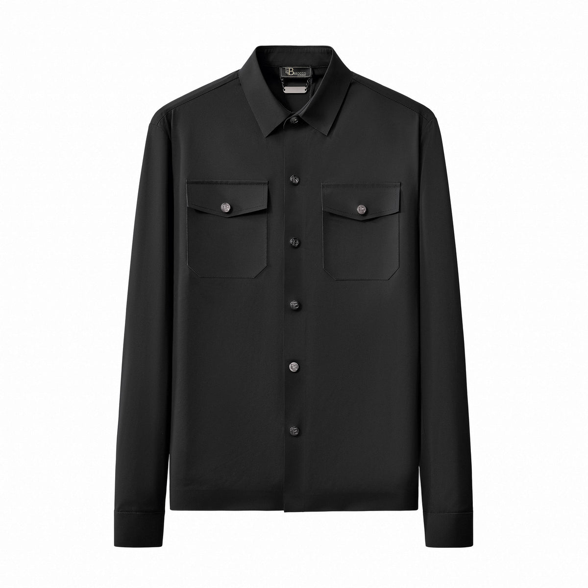 Camisa de manga larga CommandTech Utility - NEGRA – BAROCCO wholesale menswear