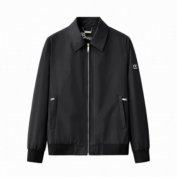 Chaqueta con cremallera de nailon AeroLite - NEGRA