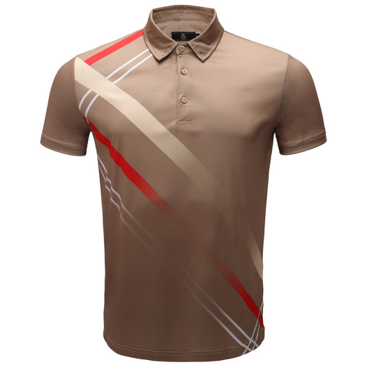 CHIC FLEX Polo Shirt-KHAKI