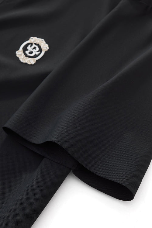 BSP620-Monogram Trim Performance Polo - El Baron-BLACK – view 7