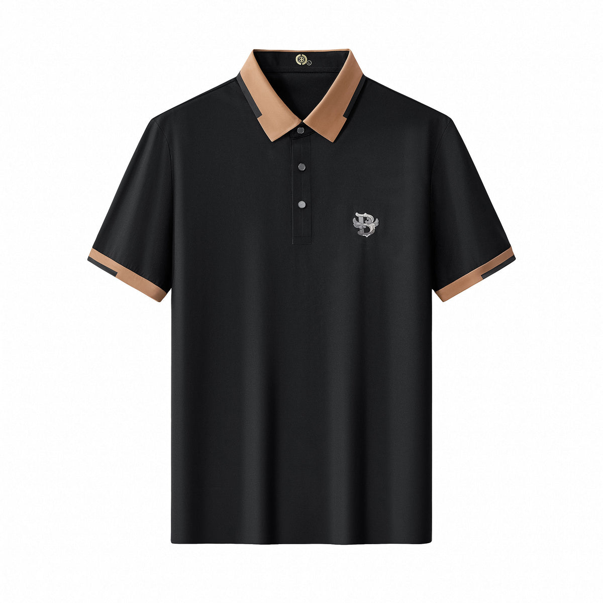 BSP623-Contrast Trim Performance Polo - El Baron-BLACK – BAROCCO wholesale polo shirts