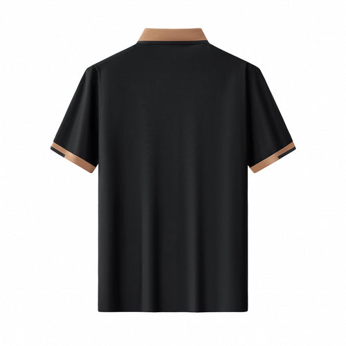 BSP623-Contrast Trim Performance Polo - El Baron-BLACK – view 3