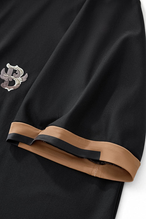BSP623-Contrast Trim Performance Polo - El Baron-BLACK – view 6