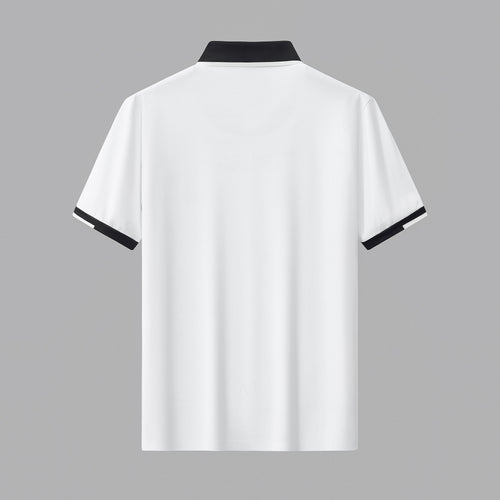 BSP623-Contrast Trim Performance Polo - El Baron-WHITE – view 3