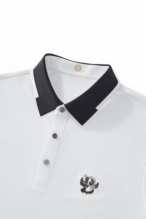 BSP623-Contrast Trim Performance Polo - El Baron-WHITE – view 4