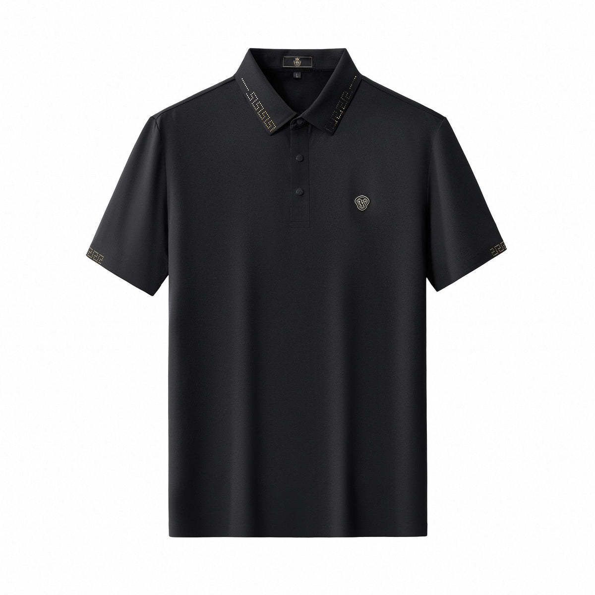 BSP627-Perforated Collar Performance Polo – El Baron-BLKGD – BAROCCO wholesale polo shirts