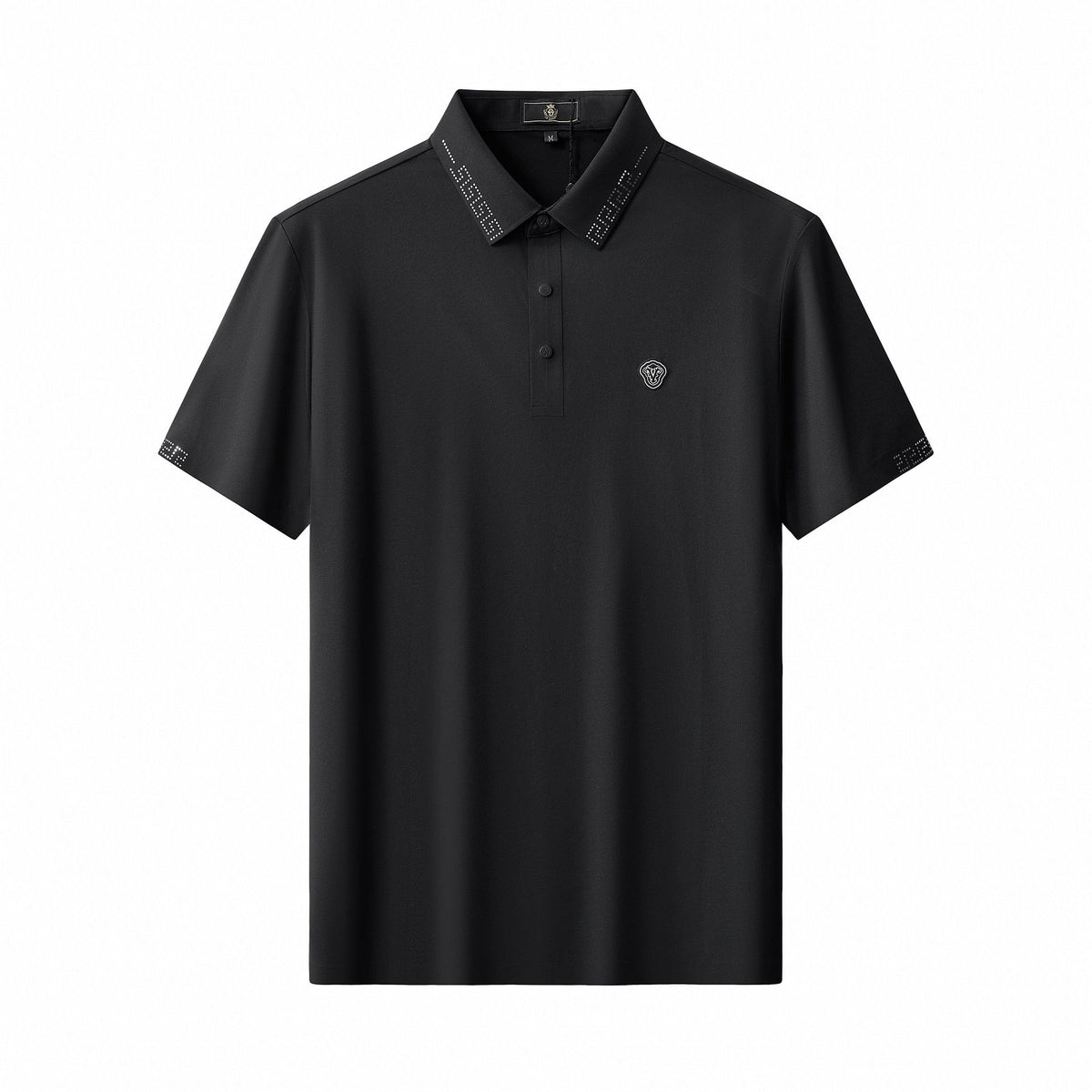 BSP627-Perforated Collar Performance Polo – El Baron-BLKSL – BAROCCO wholesale polo shirts