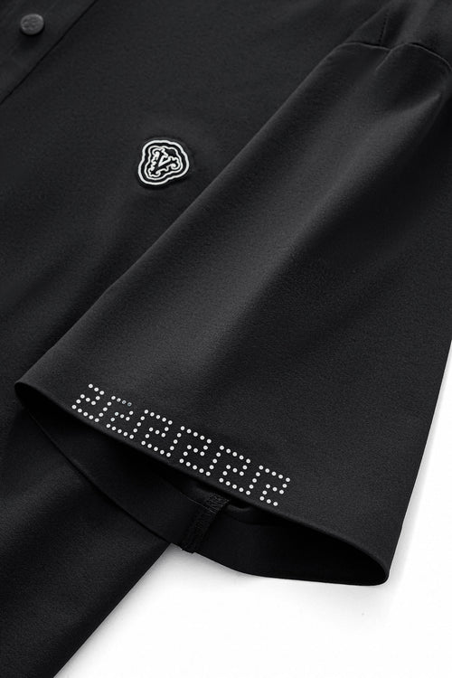 BSP627-Perforated Collar Performance Polo – El Baron-BLKSL – view 4
