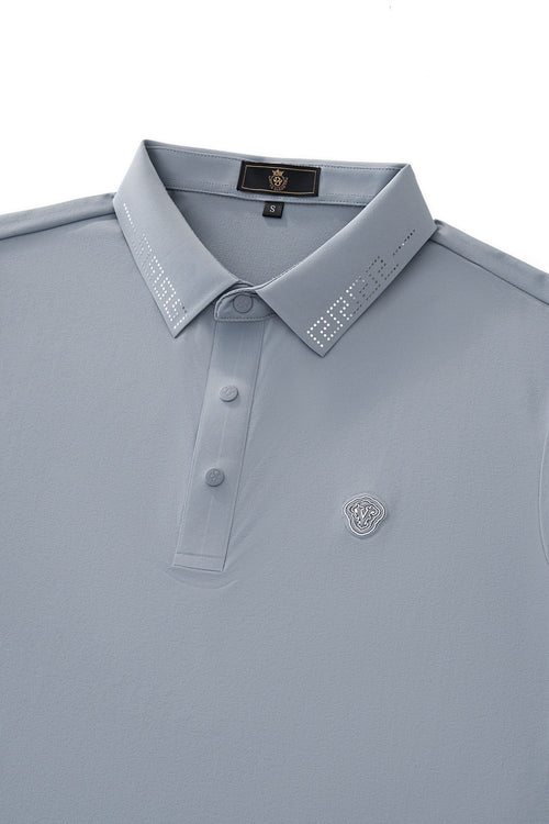 BSP627-Perforated Collar Performance Polo – El Baron-GRYSL – view 2