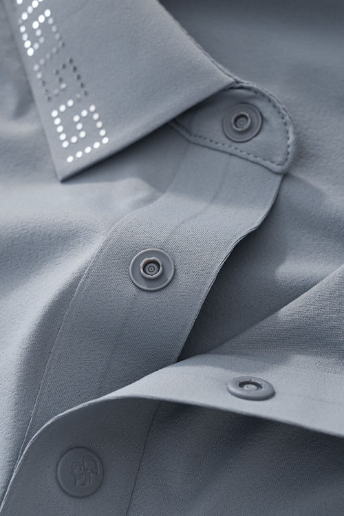 BSP627-Perforated Collar Performance Polo – El Baron-GRYSL – view 5