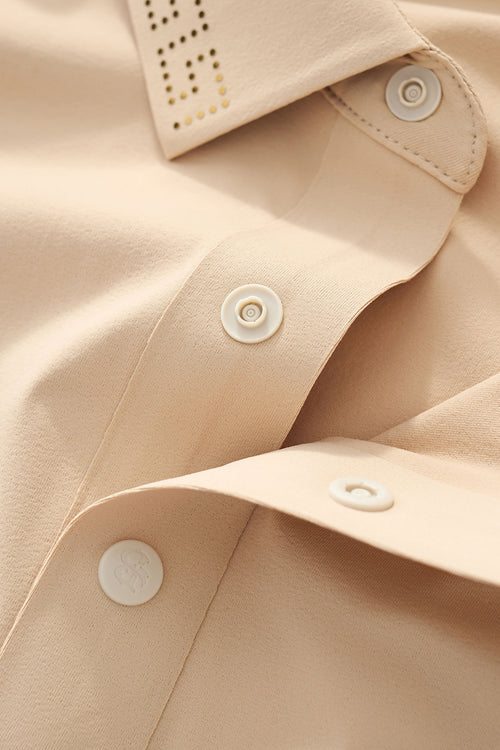 BSP627-Perforated Collar Performance Polo – El Baron-KHGLD – view 5
