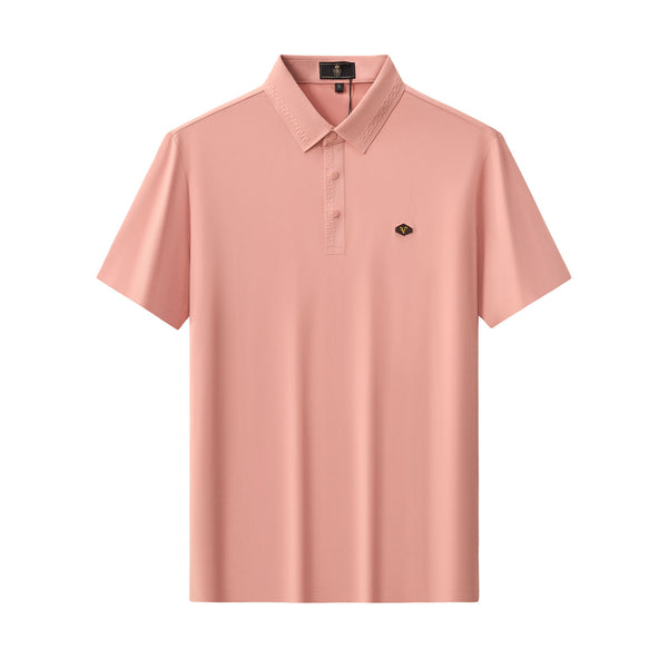 BSP628-Embossed Placket Performance Polo – El Baron-BRICK